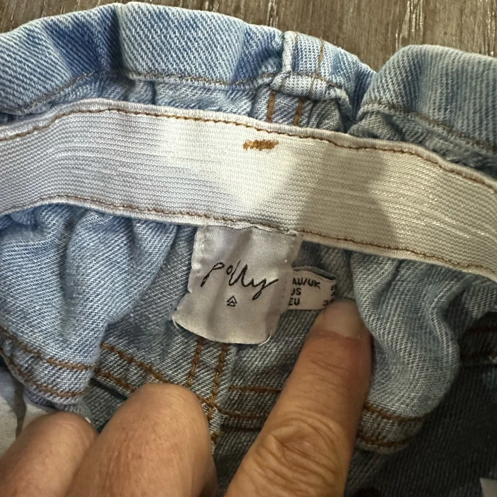 Casual Light Blue Jean Shorts for Women - Picture 4 of 9